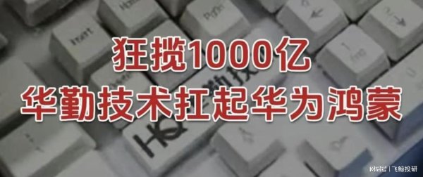 在线配资查询 狂揽1000亿，华勤技术，扛起华为鸿蒙！