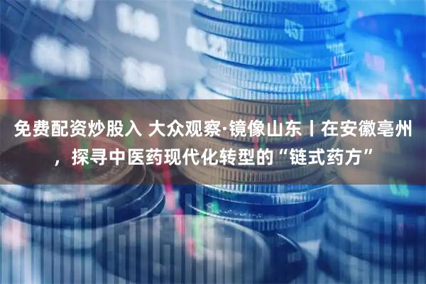 免费配资炒股入 大众观察·镜像山东丨在安徽亳州，探寻中医药现代化转型的“链式药方”